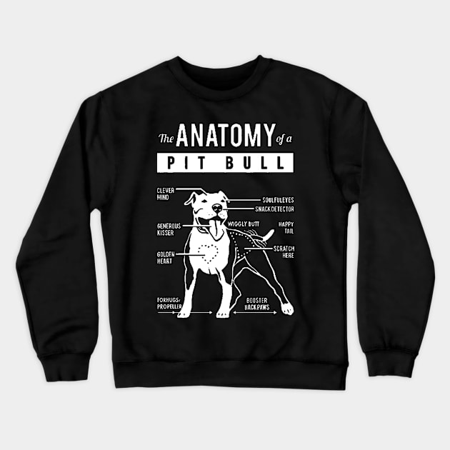 The Anatomy Pitbull Crewneck Sweatshirt by cubin